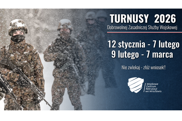 Terminy turnusów dobrowolnej zasadniczej służby wojskowej w styczniu i lutym 2026 roku